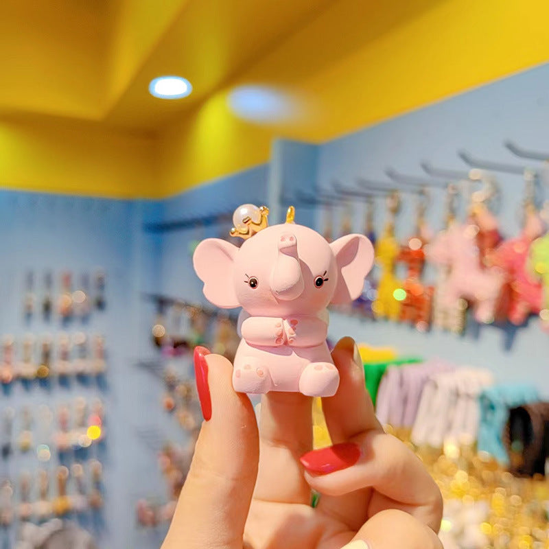 Wholesale Resin Crown Dumbo Keychain